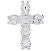 14K White 1/2 CTW Natural Diamond Cross Pendant